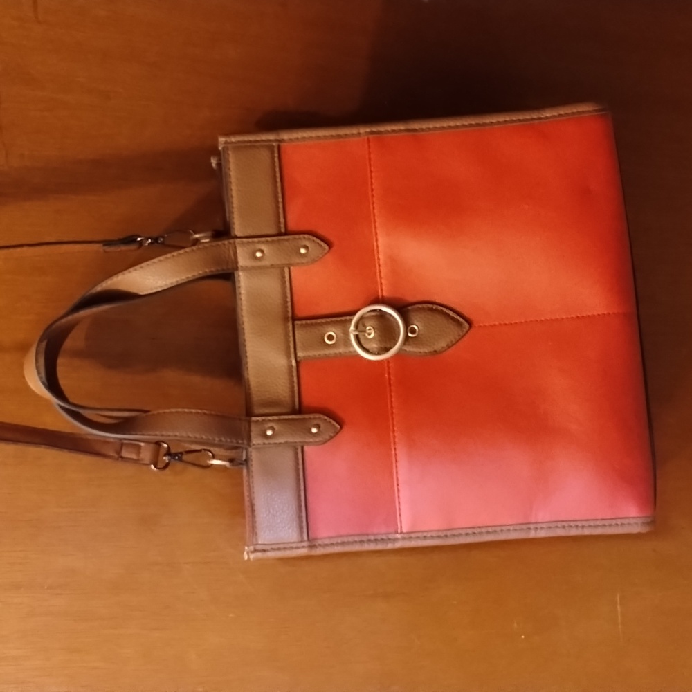 Unbranded red faux leather purse large
